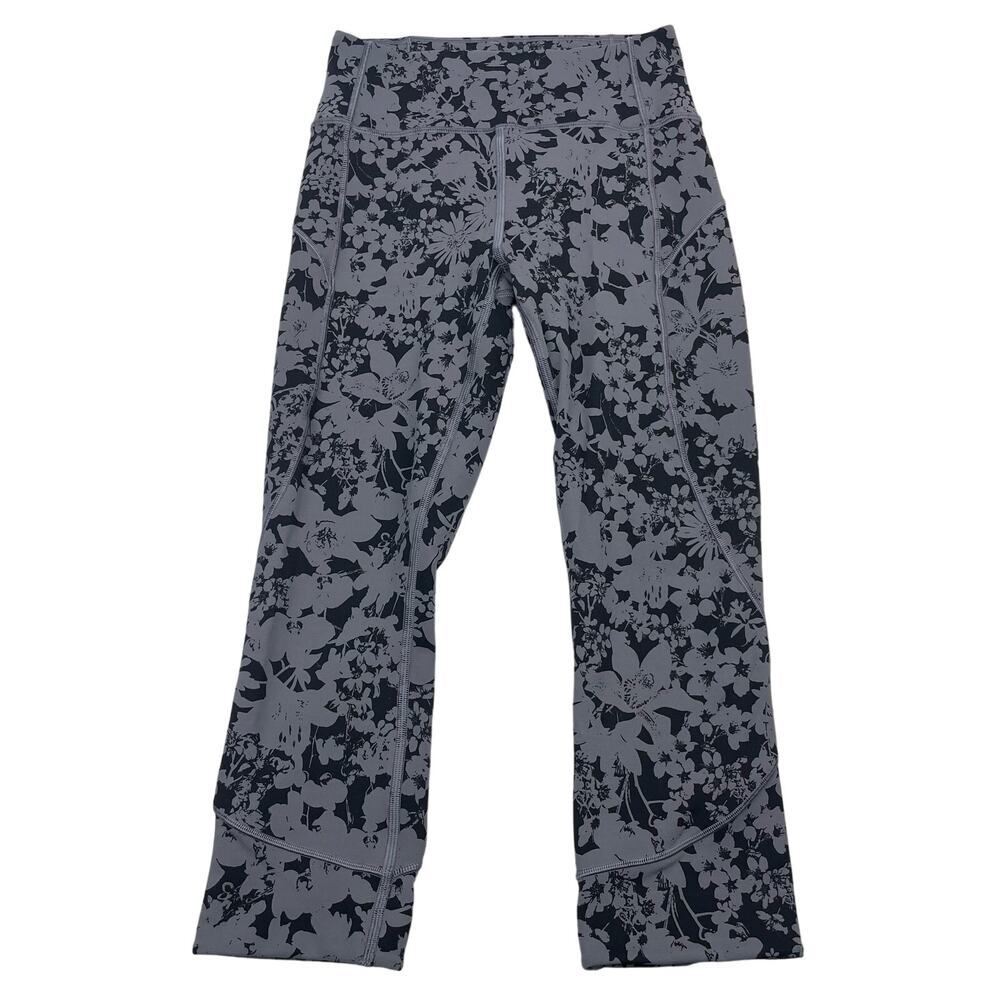 LULULEMON In Movement Crop Everlux Sz 4 Efflorescent Nebula Black - Picture 4 of 7